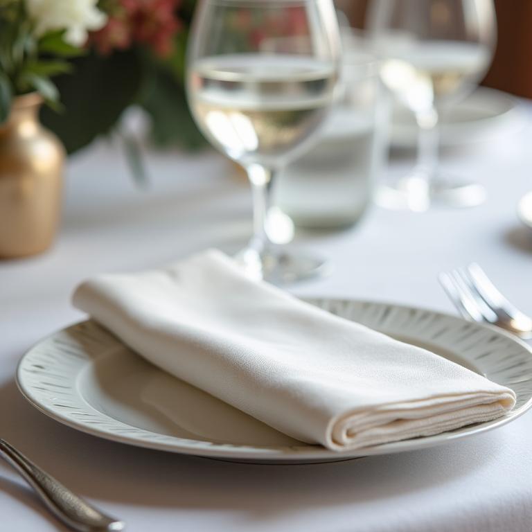 Dettaglio di una tavola elegantemente apparecchiata